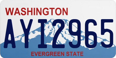 WA license plate AYI2965