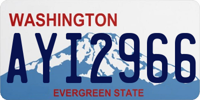 WA license plate AYI2966
