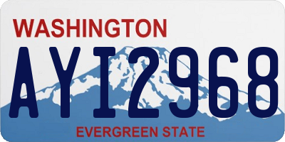 WA license plate AYI2968