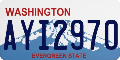 WA license plate AYI2970