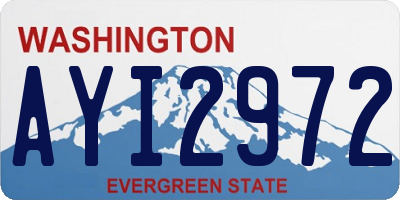 WA license plate AYI2972