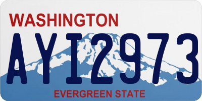 WA license plate AYI2973