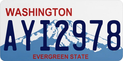 WA license plate AYI2978