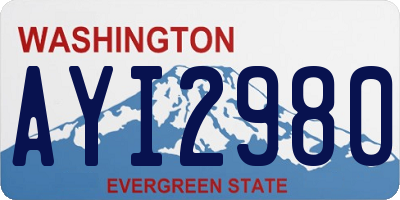 WA license plate AYI2980
