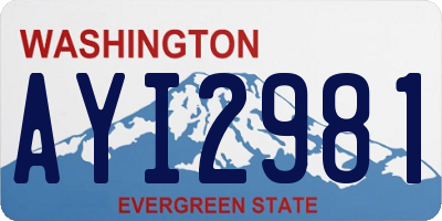 WA license plate AYI2981