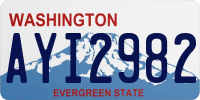 WA license plate AYI2982