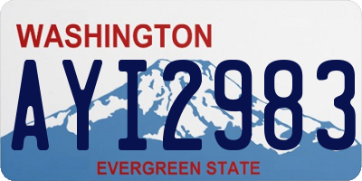 WA license plate AYI2983