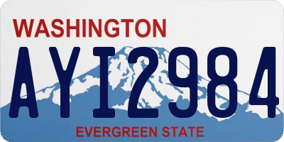 WA license plate AYI2984