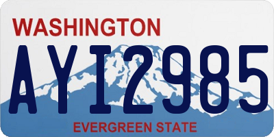 WA license plate AYI2985