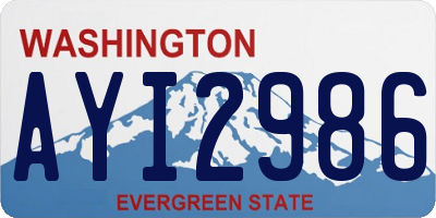 WA license plate AYI2986