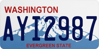 WA license plate AYI2987