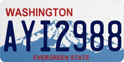 WA license plate AYI2988