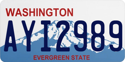 WA license plate AYI2989