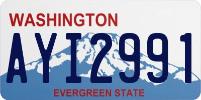 WA license plate AYI2991