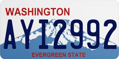 WA license plate AYI2992