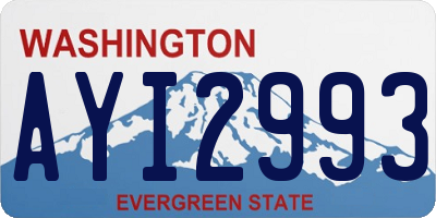 WA license plate AYI2993