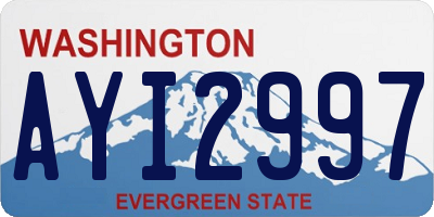 WA license plate AYI2997