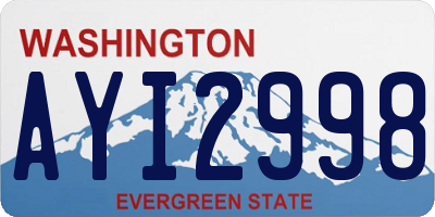 WA license plate AYI2998