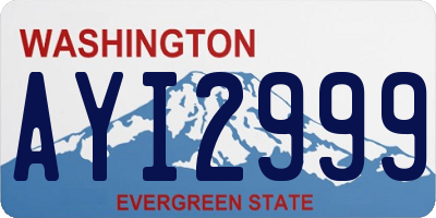 WA license plate AYI2999
