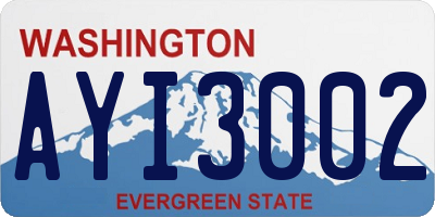 WA license plate AYI3002