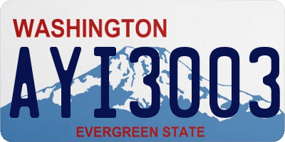 WA license plate AYI3003
