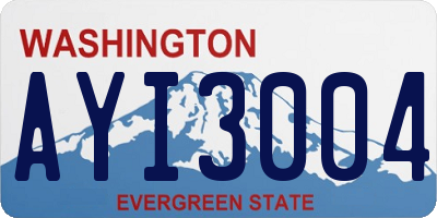 WA license plate AYI3004