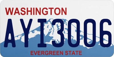 WA license plate AYI3006