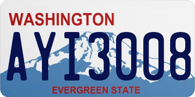 WA license plate AYI3008
