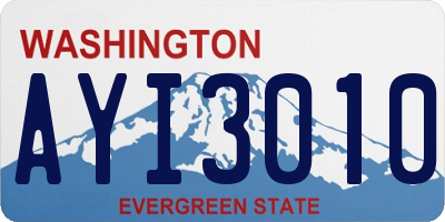 WA license plate AYI3010