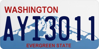 WA license plate AYI3011