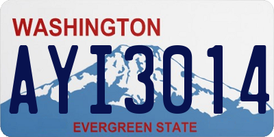 WA license plate AYI3014