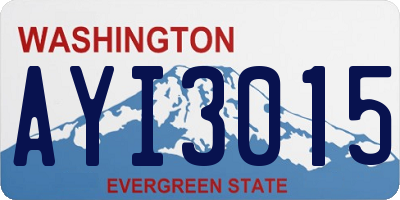 WA license plate AYI3015