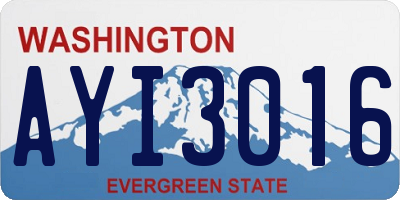 WA license plate AYI3016