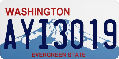 WA license plate AYI3019