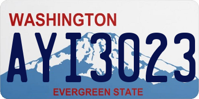 WA license plate AYI3023