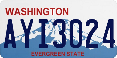 WA license plate AYI3024