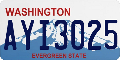 WA license plate AYI3025