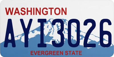 WA license plate AYI3026