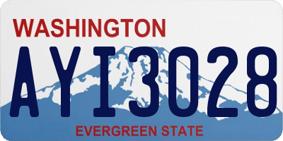 WA license plate AYI3028
