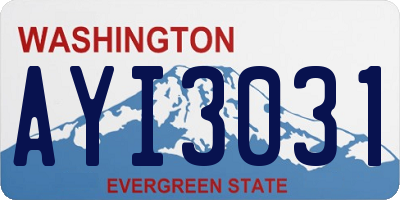 WA license plate AYI3031