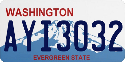 WA license plate AYI3032