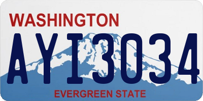 WA license plate AYI3034