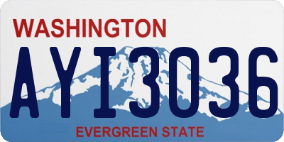 WA license plate AYI3036