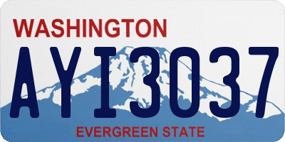 WA license plate AYI3037