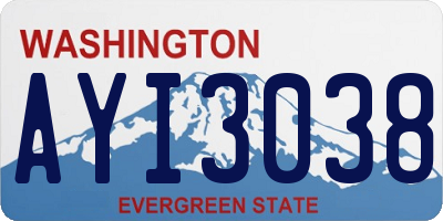 WA license plate AYI3038