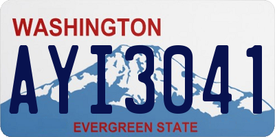 WA license plate AYI3041