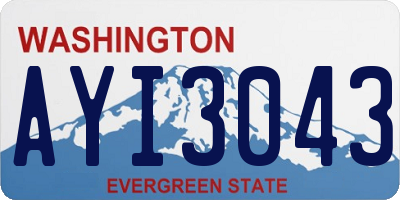 WA license plate AYI3043