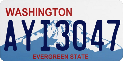 WA license plate AYI3047