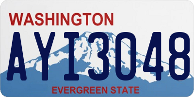 WA license plate AYI3048