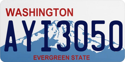 WA license plate AYI3050